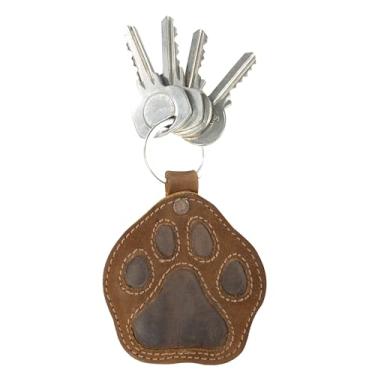 Imagem de Chaveiro/pingente de pata de cachorro de couro/presente feito à mão por Hide & Drink: Swayze Suede