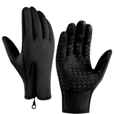 Imagem de Luvas Impermeáveis com Touch Screen, Térmicas para Motociclista e Ciclista, Pretas