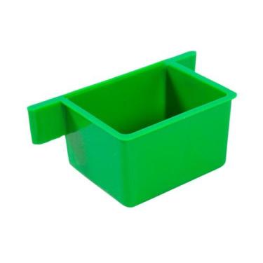 Imagem de Comedouro Jel Plast Pet Piu Coxinho Lateral Verde para Pássaros - Jel 