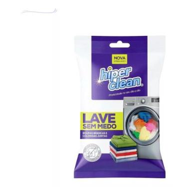 Imagem de Lenço Lave Sem Medo Anti Manchas Roupas Coloridas Hiperclean Maquina d