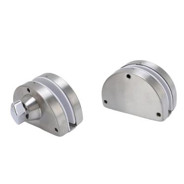 Imagem de Trava da Porta de Vidro de Parafuso Duplo, Se Encaixa Em 10 a 12 Mm de Espessura de Aço Inoxidável de Aço Deslizante Porta de Chanfro Curvo Com 3 Teclas para o Escritório da