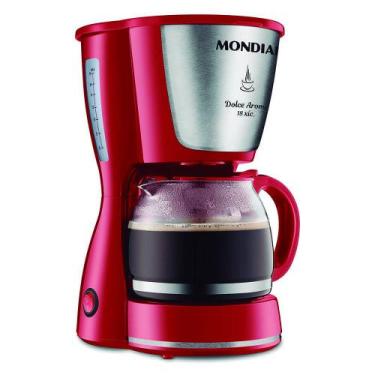 Imagem de Cafeteira Mondial Dolce Arome C-35-18X Vermelha/Inox 220V - 18 xícaras