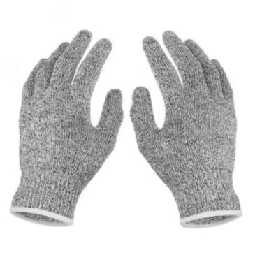 Imagem de Luvas de Proteção Anti-Corte Nível 5, Resistentes para Cozinha, Restaurante e Açougue, Cinza