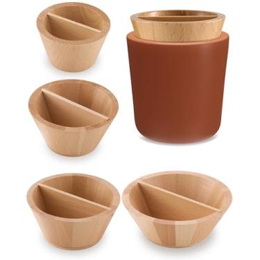 Imagem de Colingmill 4 peças de ferramentas de madeira de cerâmica de cone de aro, 4 tamanhos, ferramentas de corte de cone, suprimentos para esculpir, aro, fixação, caneca tigela de cerâmica (P, M, G, GG)