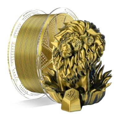 Imagem de Filament do drukarek 3D Chitu Systems Conjure Silk PLA, dwukolorowy filament 1,75 mm, filament do druku 3D Silk Red Blue 1 kg/2,2 kg (B-silk Pla-black+gold 1kg)