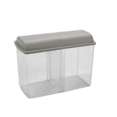 Imagem de Porta Biscoito Bolacha Com Divisória e Tampa - Plastutti, CINZA