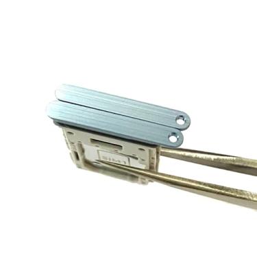 Imagem de 2 peças de substituição para compartimento de bandeja de cartão SIM duplo micro SD + pino ejetor de cartão para Samsung Galaxy A55 5G SM-A556 A556B/DS (Awesome Ice Blue)