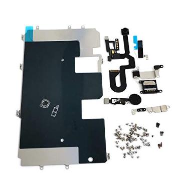 Imagem de E-REPAIR Montagem de tela Suporte de metal para câmera frontal, cabo flexível, conjunto de peças pequenas de substituição para iPhone 8 Plus (5,5 polegadas) (preto)