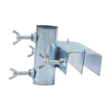 Imagem de Fenteer Deck Umbrella Planejista Grampo galvanizado de ferro ajustável Bench Godanha Deck Stand para o barco da porta traseira da praia, Horizontal