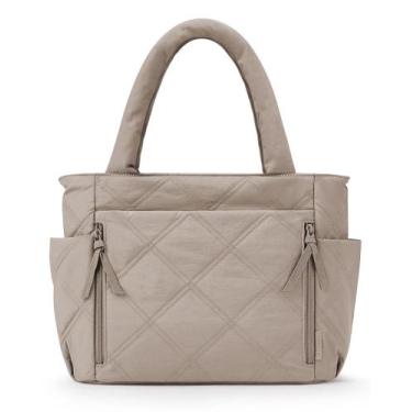 Imagem de Bolsa Tote Acolchoada De Grande Capacidade Para Mulheres Com Zíper BAG