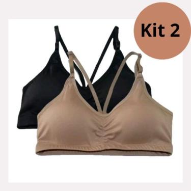 Imagem de Kit 2 Top Fitness Academia com Bojo Removível e Alça Fina - Valen stor