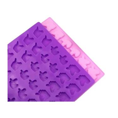 Imagem de Forminha De Silicone Para Balinhas De Gelatina Unicórnio - Genérica