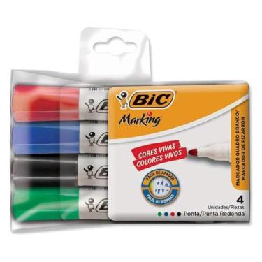 Imagem de Caneta Pincel Para Quadro Branco Bic Marking Fashion 04 Cores