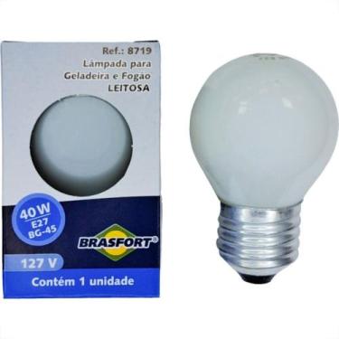 Imagem de Lampada Para Geladeira/Fogao/Lustre Brasfort 40Wx127V. Leitosa - BRASF