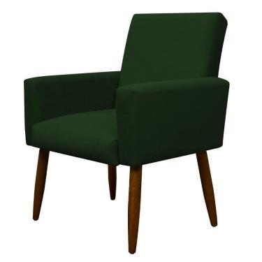 Imagem de Poltrona Nina Sala Pés Em Madeira Herrero Verde