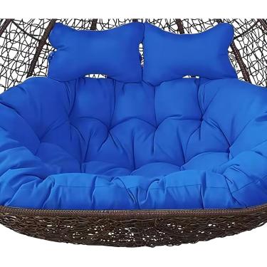 Imagem de Almofada De Cadeira De Balanço Dupla, Almofada De Cadeira De Ovo Pendurada Grossa à Prova D'água, Almofada De Assento De Substituição Lavável Para Cadeiras De Rede, Almofadas De, B