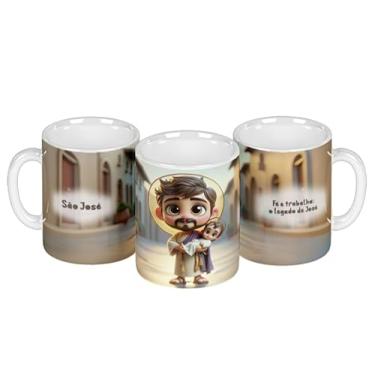 Imagem de Caneca branca católica animação divina (14951)