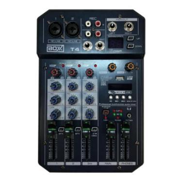 Imagem de Mesa de Som Console Mixer 4 Canais Interface Usb Lives E Gravações BOX