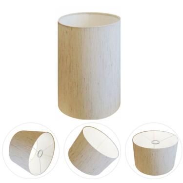 Imagem de Cúpula Abajur Cilíndrica Cp-8006 Ø18x25cm Linho Bege