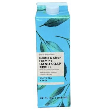 Imagem de Sabonete para mãos Bath & Body Works, chá branco e sálvia, refil de 32