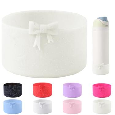 Imagem de DEWJDFSC Bota protetora de silicone compatível com Owala 947 ml, protetor de proteção inferior para garrafas de água de aço inoxidável FreeSip, Twist e Flip (off-white)
