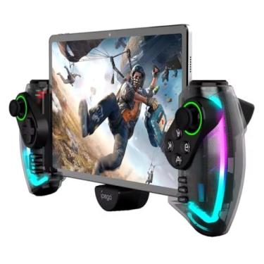 Imagem de Controle Joystick Retrátil para Celular Gamepad Sem Fio Wireless Bluetooth PG-9777S Compatível Com Tablet Android iOS N-S PS3 PC Computador Windows 10 e 11 I Controle Gamer com Iluminação LED RGB Ajustáveis I Função Vibração Para Consoles e Smartphones