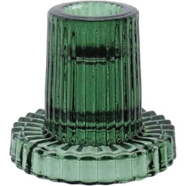 Imagem de CASTIÇAL PORTA VELA DECORATIVO HOME&CO VIDRO 6x6x6cm VERDE
