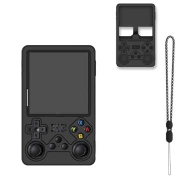 Imagem de NOUKAJU Case for R36S PLUS, Game Console Case,Anti-Drop, Anti-Scratch,Shockproof,Silicone Protective Cover for R36S PLUS Handheld Game Console(Black)