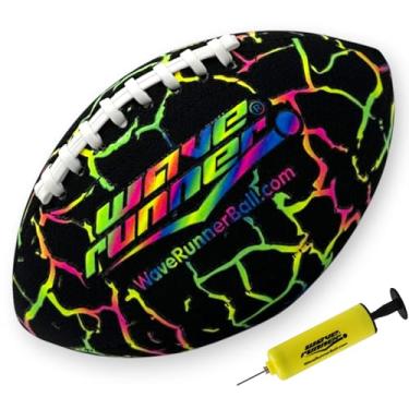 Imagem de Wave Runner Grip It, tamanho 23,5 cm - futebol aquático, brinquedos de praia, jogos infantis ao ar livre para o verão | Brinquedos de piscina futebol - padrão de aderência especial, cadarço duplo