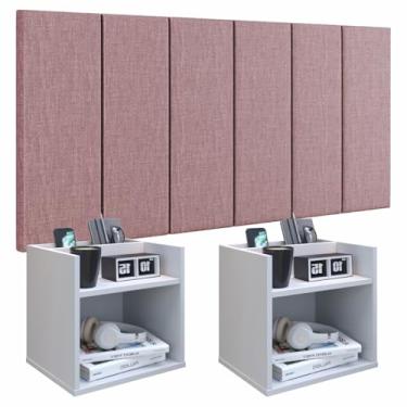 Imagem de Conjunto Cabeceira Casal Queen 160cm com Kit de Mesa de Cabeceira Suspenso com Porta Celular Madri