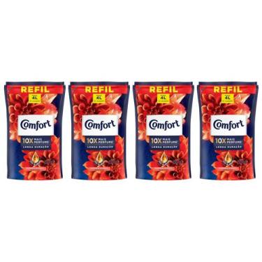 Imagem de Kit Amaciante Comfort Concentrato Energia Floral  - Refil 900ml 4 Unid