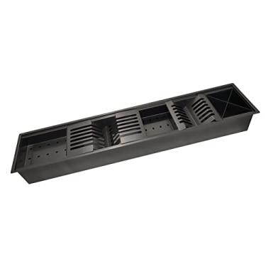 Imagem de Canal Calha Organizador Úmida de Cozinha Preto Aço Inox 304 c/ 5 Módulos - Tubrax