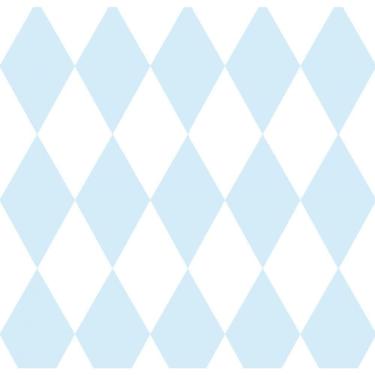 Imagem de Papel De Parede Treboli Losangos Azuis 5861 - Rolo 10m X 0,53m