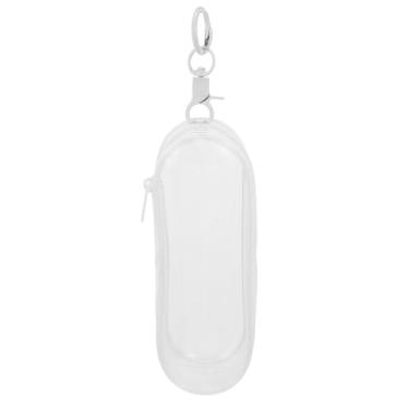 Imagem de Abaodam Clear Figure Display Bag Portable Small Doll Storage Bag with Keychain Hanging Blind Boxes Collectibles Display Case Zipper Organizer for Showing Figures White