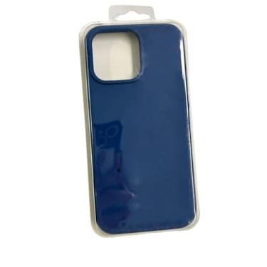 Imagem de Capa Case Silicone Capinha Premium Compatível Com Iphone 14 Plus Lindas Cores Aveludadas Por Dentro Sem Logotipo (Azul Marinho)