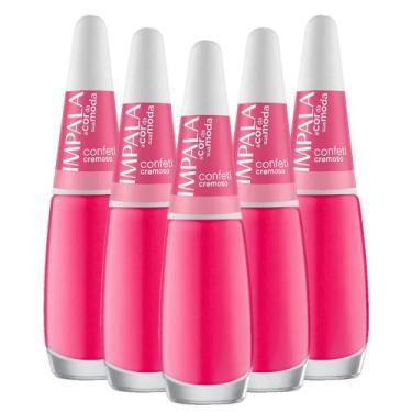 Imagem de Kit 5 Esmaltes Coleção A Cor da Sua Moda Cor Confeti Impala