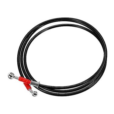 Imagem de X AUTOHAUX 230 cm 230 cm comprimento 10 mm ID motocicleta linha de freio hidráulico tubo de mangueira de óleo 28° 0° cabo trançado de aço inoxidável para quadriciclo motocross bicicletas esportivas