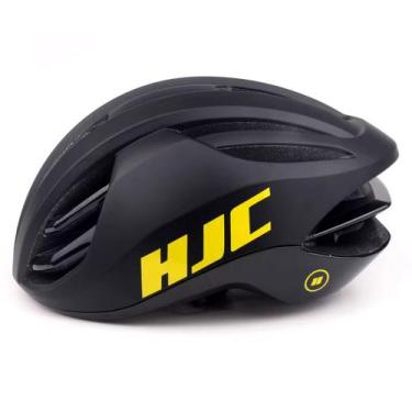 Imagem de Capacete de Ciclismo Bicicleta HJC Atara, Prato com amarelo