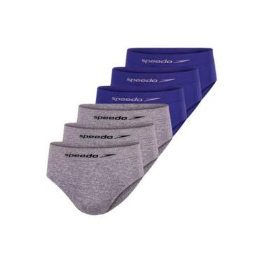 Imagem de Kit com 6 Cuecas Slip Speedo 4280 Colorido, Cinza, G