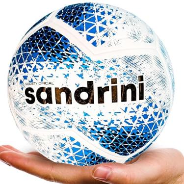 Imagem de Bola De Futebol Society Dash SR 410 Oficial Sandrini Pro Grama Sintética (Branco e Azul)