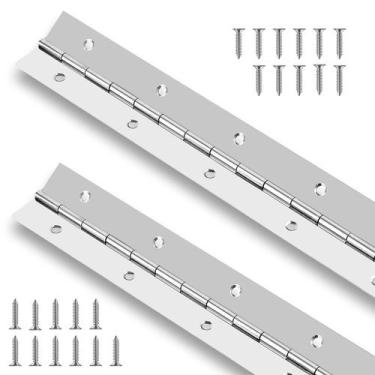 Imagem de Dobradiça de piano GRRONZEE em aço inoxidável 304 45 cm com parafuso, 