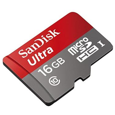 Imagem de Cartão MicroSDHC Ultra SanDisk profissional de 16 GB para câmera Kodak M552 é formatado personalizado para gravação de alta velocidade e sem perdas! Inclui adaptador SD padrão. (UHS-1 Classe 10 Certificado 30 MB/s)