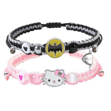 Imagem de Pulseiras SKIRIFLA Kitty Matching para casais, o melhor amigo