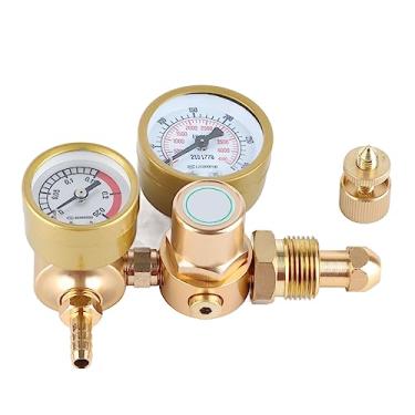 Imagem de OBC-038TG Regulador de solda de CO2 de argônio TIG MIG Medidor de fluxo 4500psi Cilindro Válvula redutora de pressão CGA580 Entrada 1/10.2 cm Saída 6.605GPM Soldagem a gás