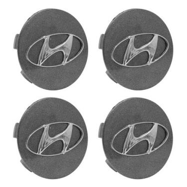 Imagem de Jogo Calotinha 56mm Centro de Roda KRMAI Hyundai Creta Grafite - GFM