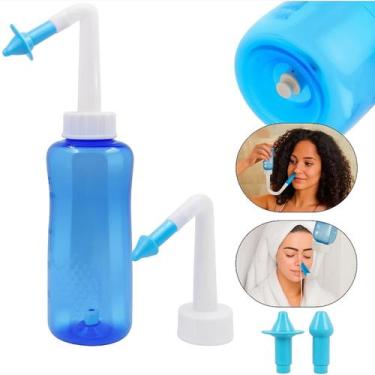 Imagem de Irrigador Nasal Original 300ml Premium Azul Para Criança e Adulto - AS