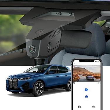 Imagem de Fitcamx Câmera de painel 4K adequada para BMW iX 2022 2023 2024 2025 Xdrive50 M60 (HD2-2228), visual de fábrica OEM, vídeo UHD 2160P, Wi-Fi e aplicativo, gravação em loop, sensor de gravidade, visão