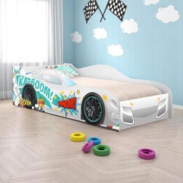 Imagem de Cama Kaboom Solteiro 197cm x 92cm KMCB - Amarena Móveis, Branco