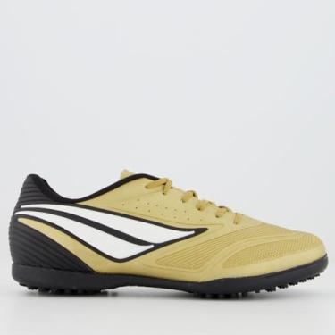 Imagem de Chuteira Society Penalty Garra Y-1 Dourado/branco/preto 242256-0068-43