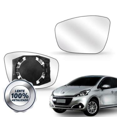 Imagem de Lente Retrovisor Peugeot 208 2012 A 2017 com Base - BLAWER, Esquerdo